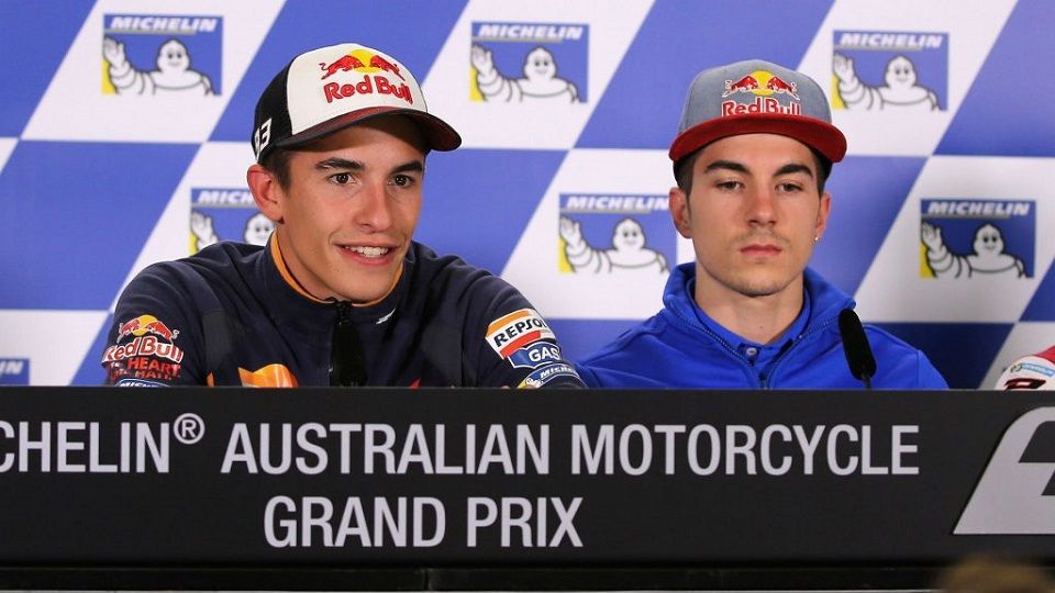 Dua pembalap MotoGP, Marc Marquez dan Maverick Vinales. Copyright: © Eon Sports Radio